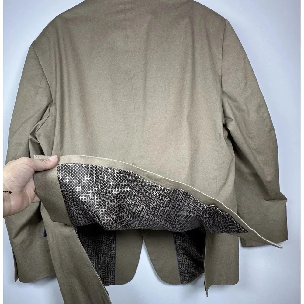 Madison Modern Fit Men's Sport‎ Coat Blazer 46/48 XL Beige Cotton Preppy